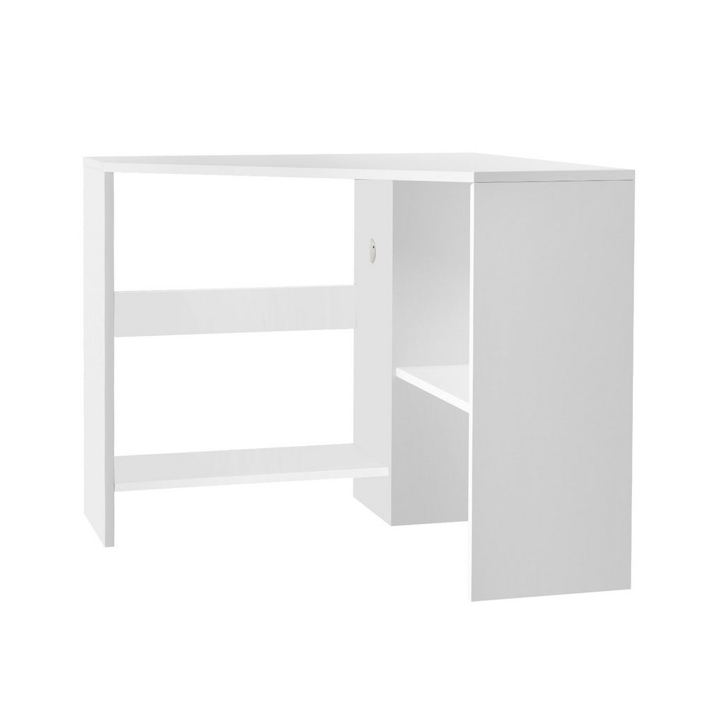 Artiss Corner Computer Desk Shelves CPU Stand L-shape Home Office Workstation Desks FURNI-C-DESK-L-120WH