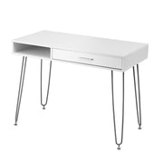 Artiss Computer Desk Drawer Cabinet Home Office Desks Workstation 100cm White FURNI-C-DESK-MET-100WH