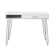 Artiss Computer Desk Drawer Cabinet Home Office Desks Workstation 100cm White FURNI-C-DESK-MET-100WH