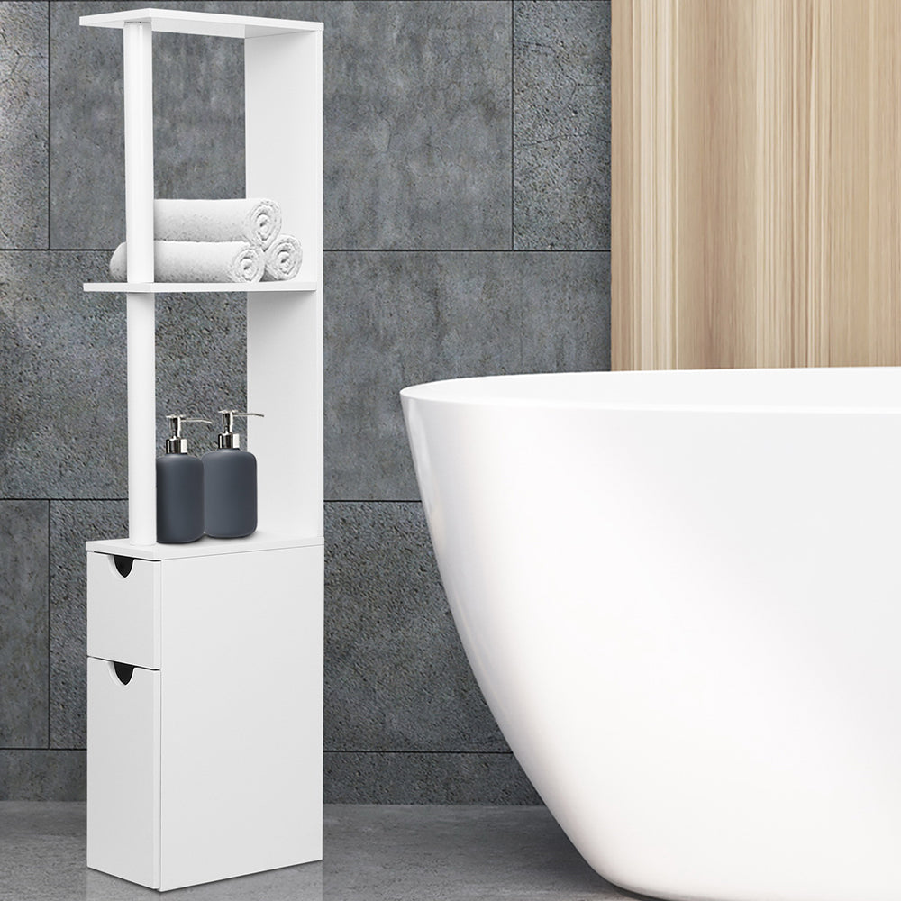 Artiss Bathroom Cabinet Storage 118cm Shelf White FURNI-C-SAVE-118-WH