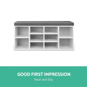 Artiss Shoe Rack Storage Cabinet Bench BOA FURNI-C-SHOE-BEN102-WH