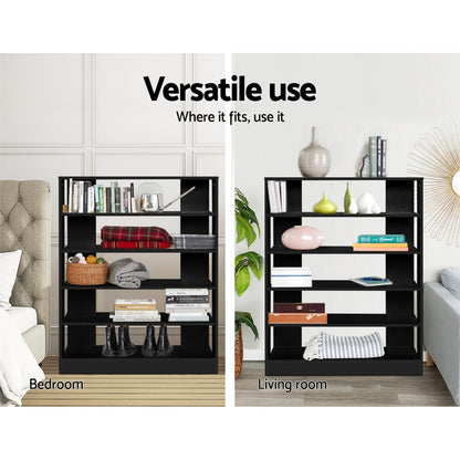 Artiss Shoe Rack Cabinet 30 Pairs 6-Tier Shelf Black FURNI-C-SHOE-R5-BK