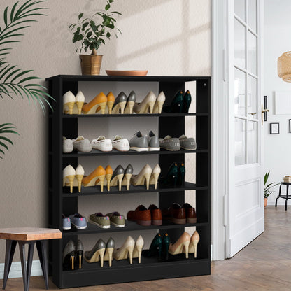 Artiss Shoe Rack Cabinet 30 Pairs 6-Tier Shelf Black FURNI-C-SHOE-R5-BK