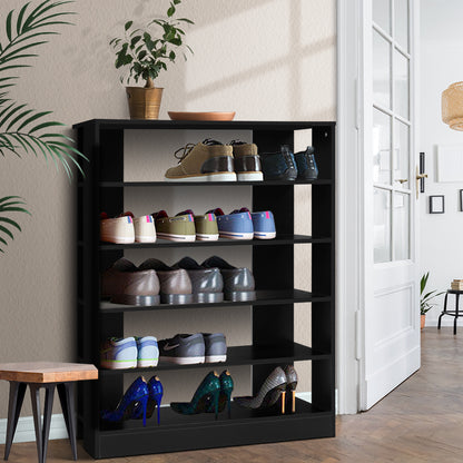 Artiss Shoe Rack Cabinet 30 Pairs 6-Tier Shelf Black FURNI-C-SHOE-R5-BK