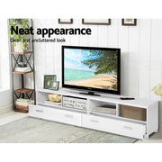 Artiss TV Cabinet Entertainment Unit 180cm White Eddie FURNI-C-SMTV-180-WH-AB