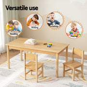 1 Keezi Kids Table and 2 Chairs Set Pinewood FURNI-C-TBCH-PINE