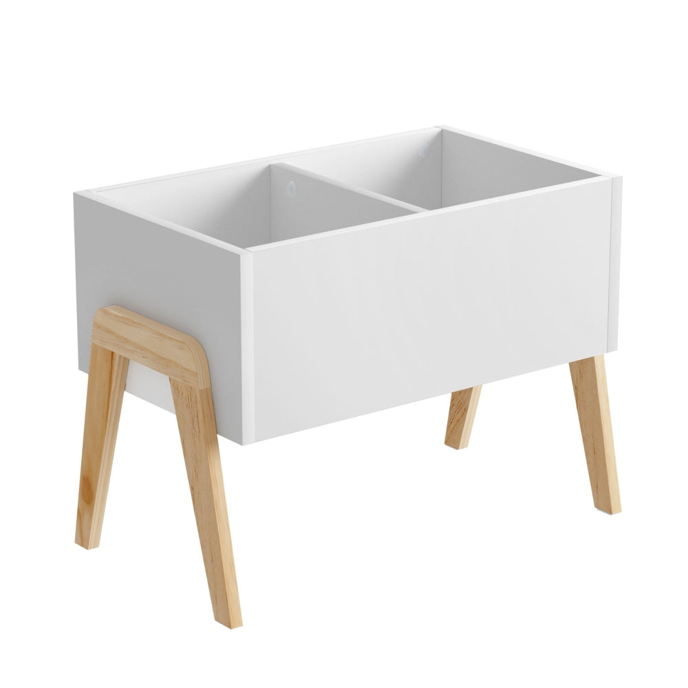 Keezi Kids Toy Box Chest Storage Bin Container Wooden Cabinet Clothes Book Organiser Bedroom FURNI-C-TOY-TABLE-WH