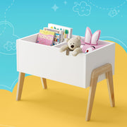 Keezi Kids Toy Box Chest Storage Bin Container Wooden Cabinet Clothes Book Organiser Bedroom FURNI-C-TOY-TABLE-WH