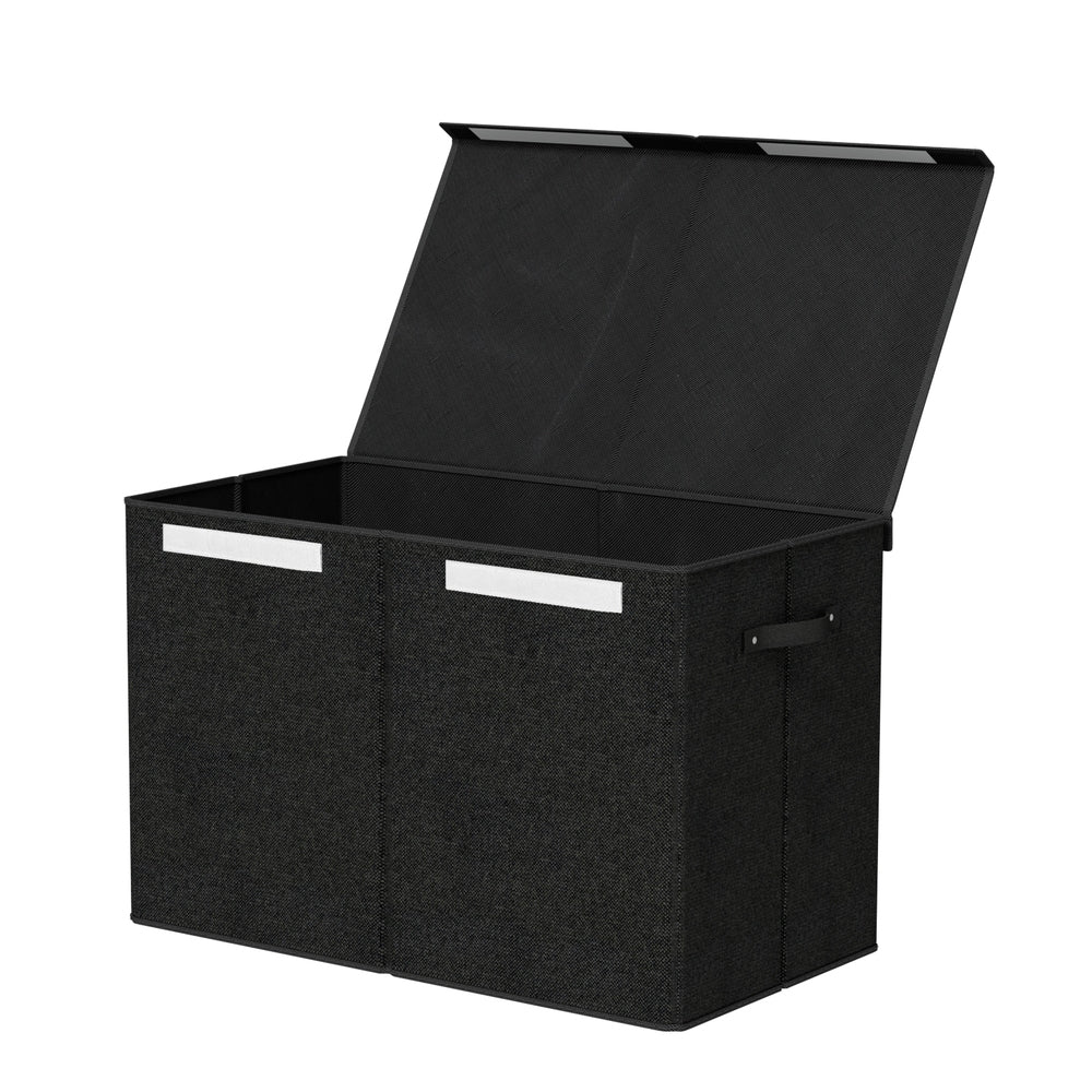 Keezi Large Toy Box Chest Storage with Flip-Top Lid Foldable Organizer Bins FURNI-C-TOYBOARD-BK