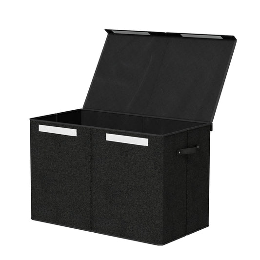 Keezi Large Toy Box Chest Storage with Flip-Top Lid Foldable Organizer Bins FURNI-C-TOYBOARD-BK