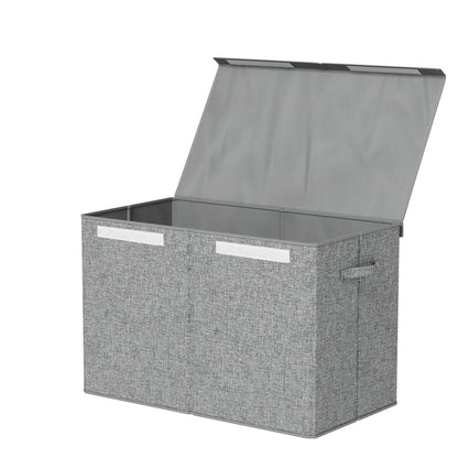 Keezi Large Toy Box Chest Storage with Flip-Top Lid Foldable Organizer Bins Grey FURNI-C-TOYBOARD-GY