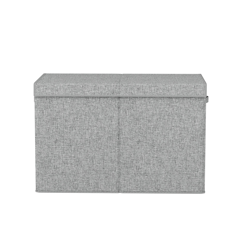 Keezi Large Toy Box Chest Storage with Flip-Top Lid Foldable Organizer Bins Grey FURNI-C-TOYBOARD-GY