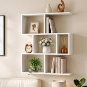 Artiss Floating Wall Shelf Bookshelf 3-Tier Display Storage Organiser White FURNI-C-WALL-01-WH