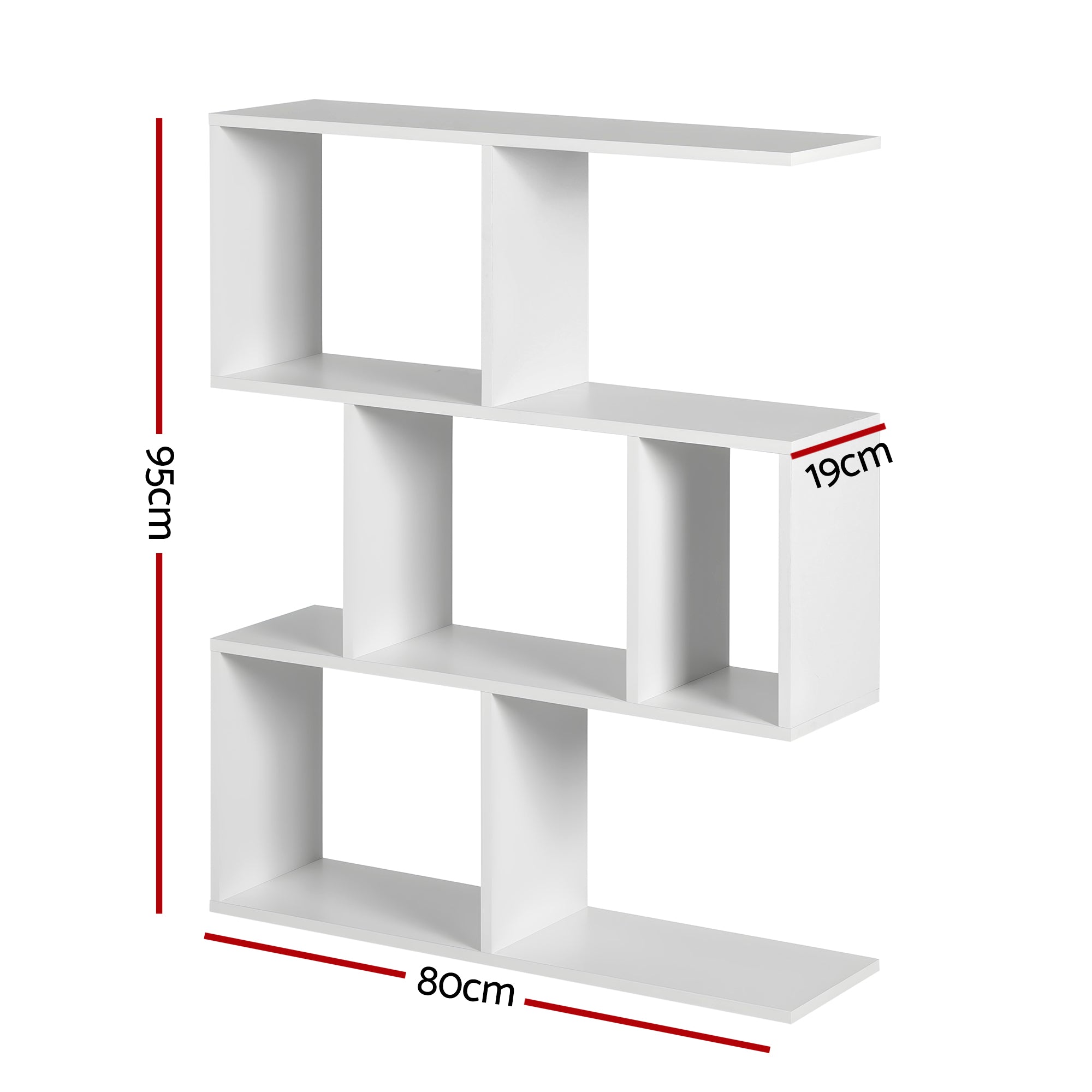 Artiss Floating Wall Shelf Bookshelf 3-Tier Display Storage Organiser White FURNI-C-WALL-01-WH