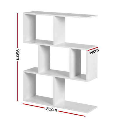 Artiss Floating Wall Shelf Bookshelf 3-Tier Display Storage Organiser White FURNI-C-WALL-01-WH