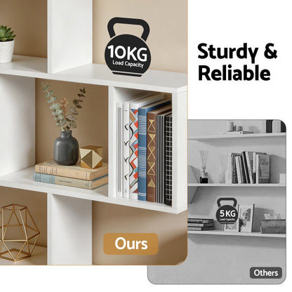Artiss Floating Wall Shelf Bookshelf 3-Tier Display Storage Organiser White FURNI-C-WALL-01-WH