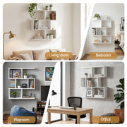 Artiss Floating Wall Shelf Bookshelf 3-Tier Display Storage Organiser White FURNI-C-WALL-01-WH