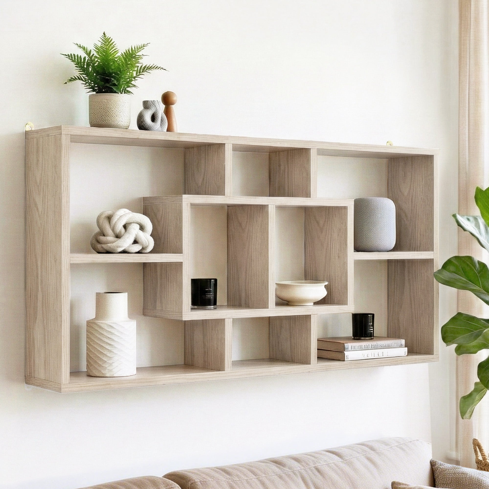 Artiss Floating Wall Shelves Bookshelf Wood FURNI-C-WALL-SHELF-WD