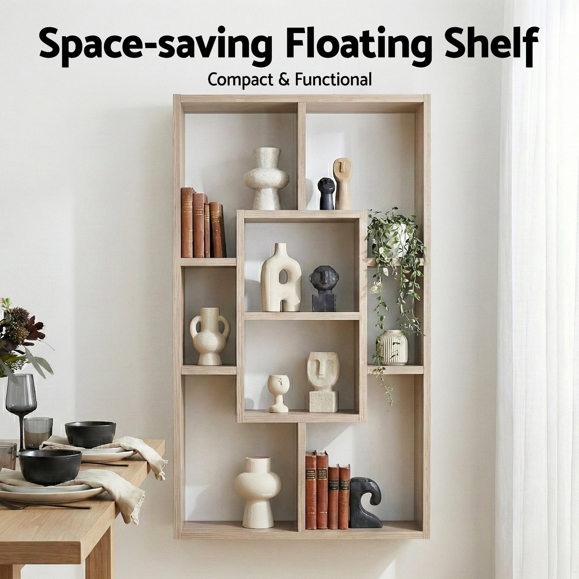 Artiss Floating Wall Shelves Bookshelf Wood FURNI-C-WALL-SHELF-WD