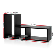 Artiss Bookshelf L Shape DIY - Black FURNI-DISPLAY-L1-BK