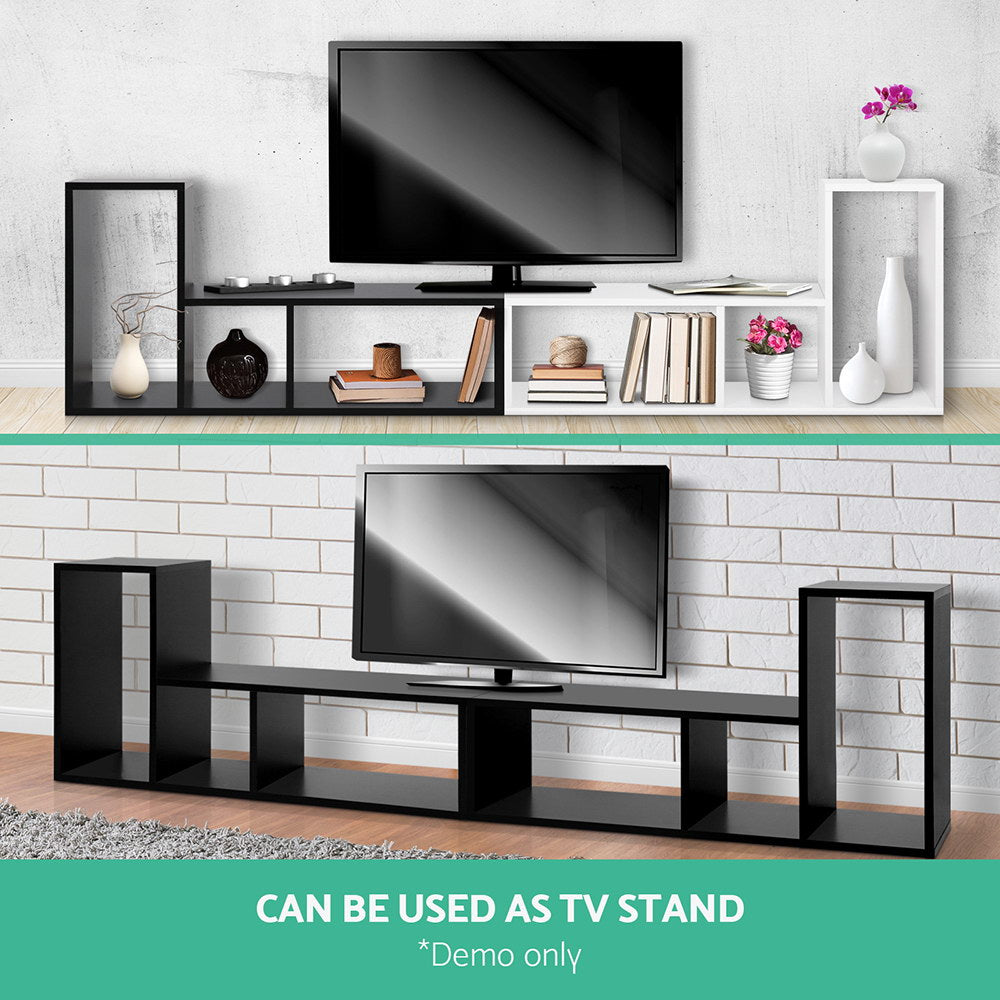 Artiss Bookshelf L Shape DIY - Black FURNI-DISPLAY-L1-BK