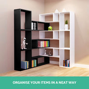 Artiss Bookshelf L Shape DIY - Black FURNI-DISPLAY-L1-BK