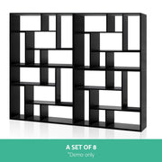 Artiss Bookshelf L Shape DIY - Black FURNI-DISPLAY-L1-BK
