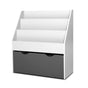 Keezi 3 Tiers Kids Bookshelf Magazine Rack Children Bookcase Organiser Storage FURNI-E-BOOK-02-WHGY