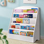 Keezi 5 Tiers Kids Bookshelf Magazine Shelf Organiser Bookcase Display Rack White FURNI-E-BOOK-UBER-WH