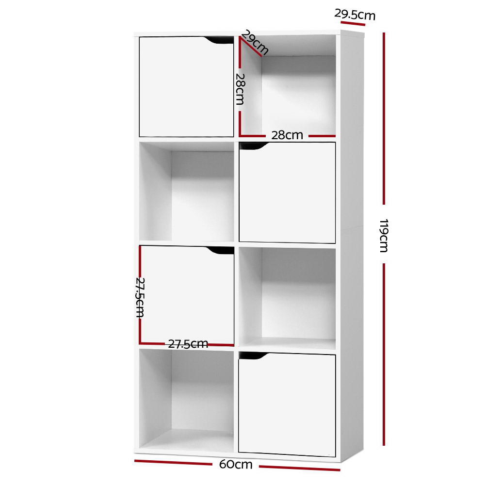 Artiss Bookshelf 8 Cube Shlef - DANA White FURNI-E-CUB9-WH