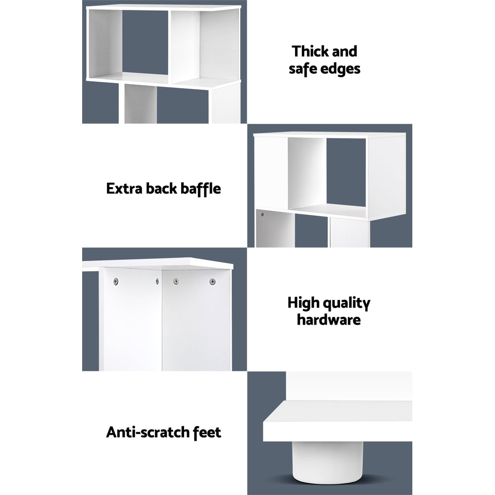 Artiss Bookshelf 3 Tiers - NINA White FURNI-E-DIS-AKEI-WH