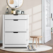 Artiss Shoe Rack Cabinet 16 Pairs White Ana FURNI-E-JACO-SHOE-WHWD