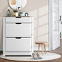 Artiss Shoe Rack Cabinet 16 Pairs White Ana FURNI-E-JACO-SHOE-WHWD