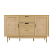 Artiss Rattan Buffet Sideboard - BRIONY Oak FURNI-E-RAT-SID-3D-WD-AB