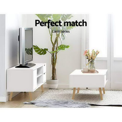 Artiss Coffee Table Storage Drawer White Larin FURNI-E-SCAN-COF02-WH