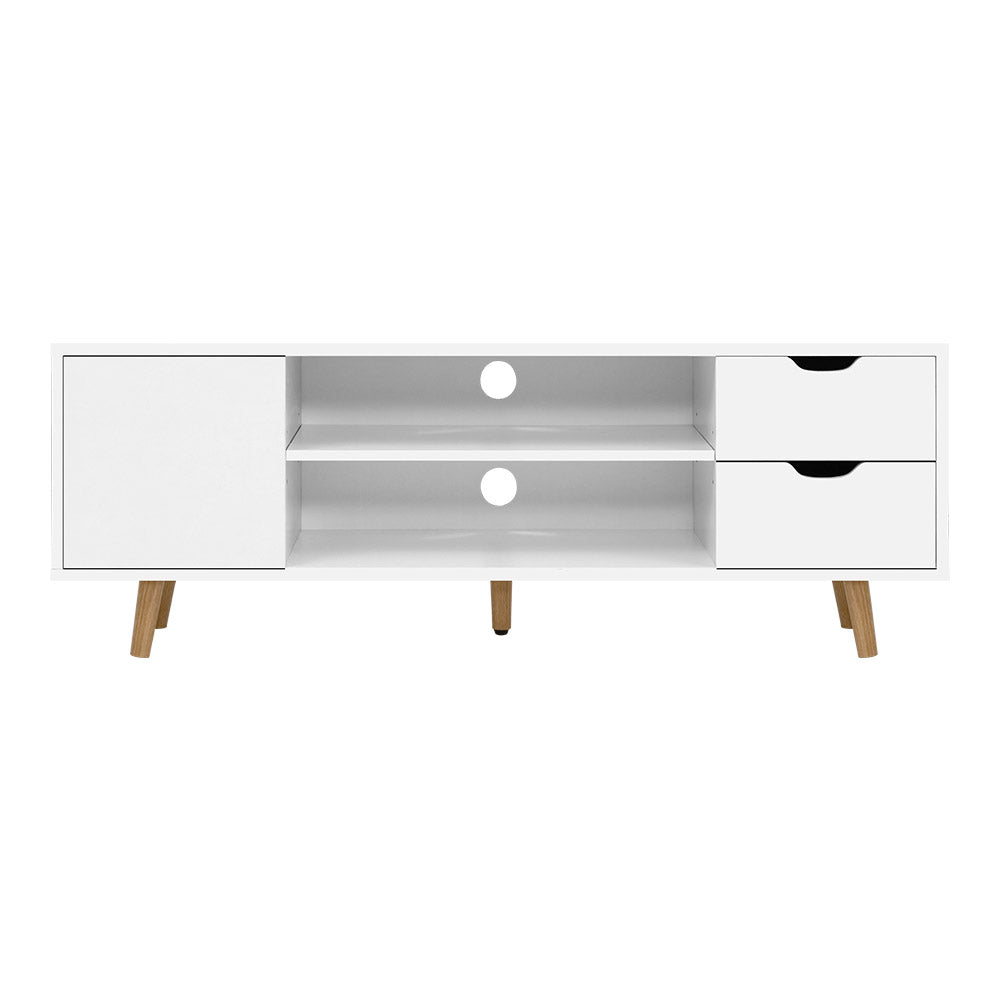 Artiss TV Cabinet Entertainment Unit 120cm White Larin FURNI-E-SCAN-TV01-WH