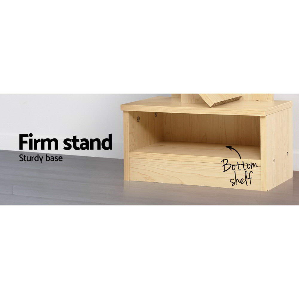 Artiss Tree Bookshelf 7 Tiers - ECHO Oak FURNI-E-SHELF-7T-NT