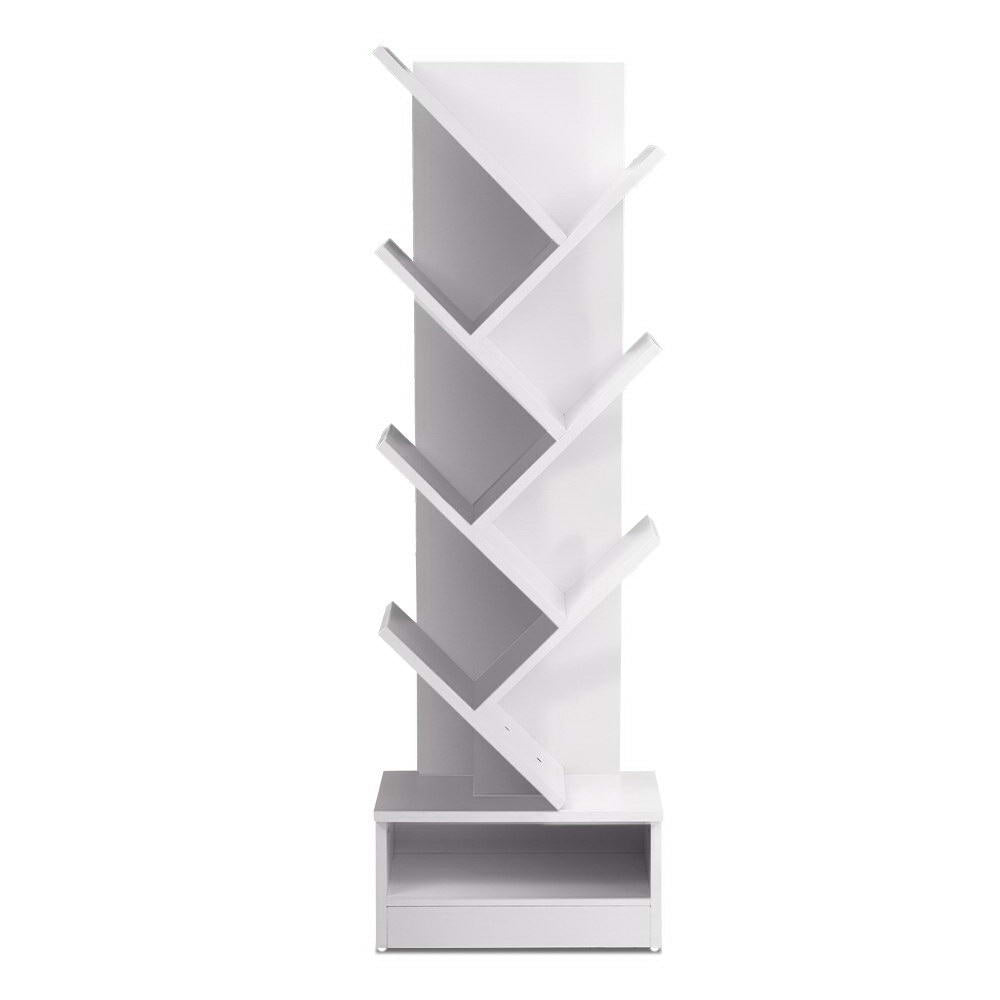 Artiss Tree Bookshelf 7 Tiers - ECHO White FURNI-E-SHELF-7T-WH
