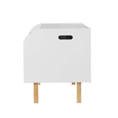 Keezi Kids Toy Box Chest Bookshelf Storage Children Bookcase Organiser Display FURNI-E-STORAGE-A2513-WH