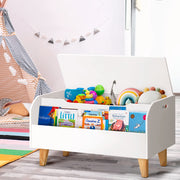 Keezi Kids Toy Box Chest Bookshelf Storage Children Bookcase Organiser Display FURNI-E-STORAGE-A2513-WH