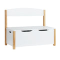 Keezi Kids Toy Box Chest Storage Blanket Children Organiser Seating Bench FURNI-E-STORAGE-A2514-WH
