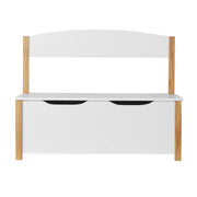 Keezi Kids Toy Box Chest Storage Blanket Children Organiser Seating Bench FURNI-E-STORAGE-A2514-WH