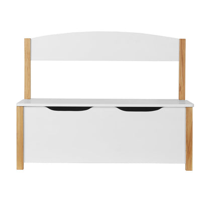 Keezi Kids Toy Box Chest Storage Blanket Children Organiser Seating Bench FURNI-E-STORAGE-A2514-WH