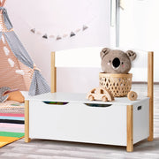Keezi Kids Toy Box Chest Storage Blanket Children Organiser Seating Bench FURNI-E-STORAGE-A2514-WH