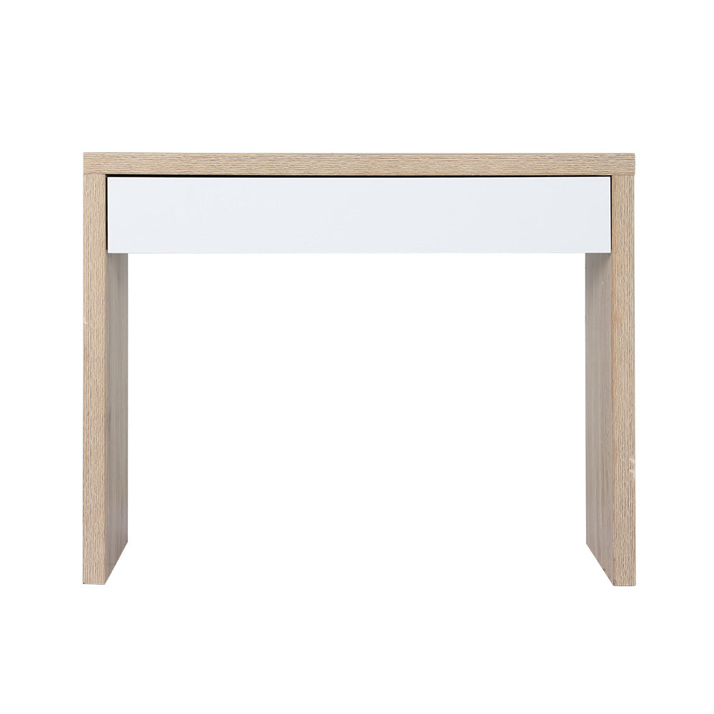 Artiss Console Table Storage Drawer Jory White Pine FURNI-E-TAB-01-WHWD