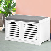 Artiss Shoe Rack Cabinet Bench White Caye FURNI-F-SH127-WH-GY