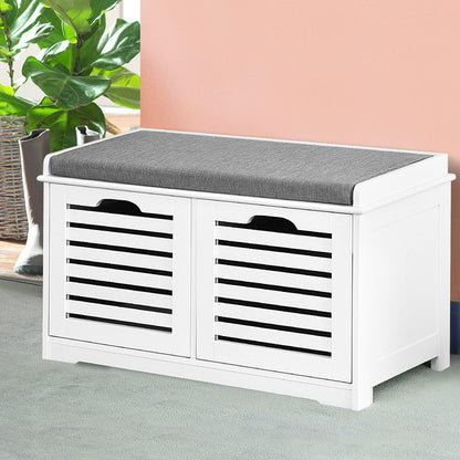Artiss Shoe Rack Cabinet Bench White Caye FURNI-F-SH127-WH-GY