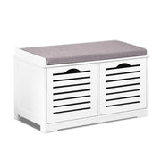 Artiss Shoe Rack Cabinet Bench White Caye FURNI-F-SH127-WH-GY
