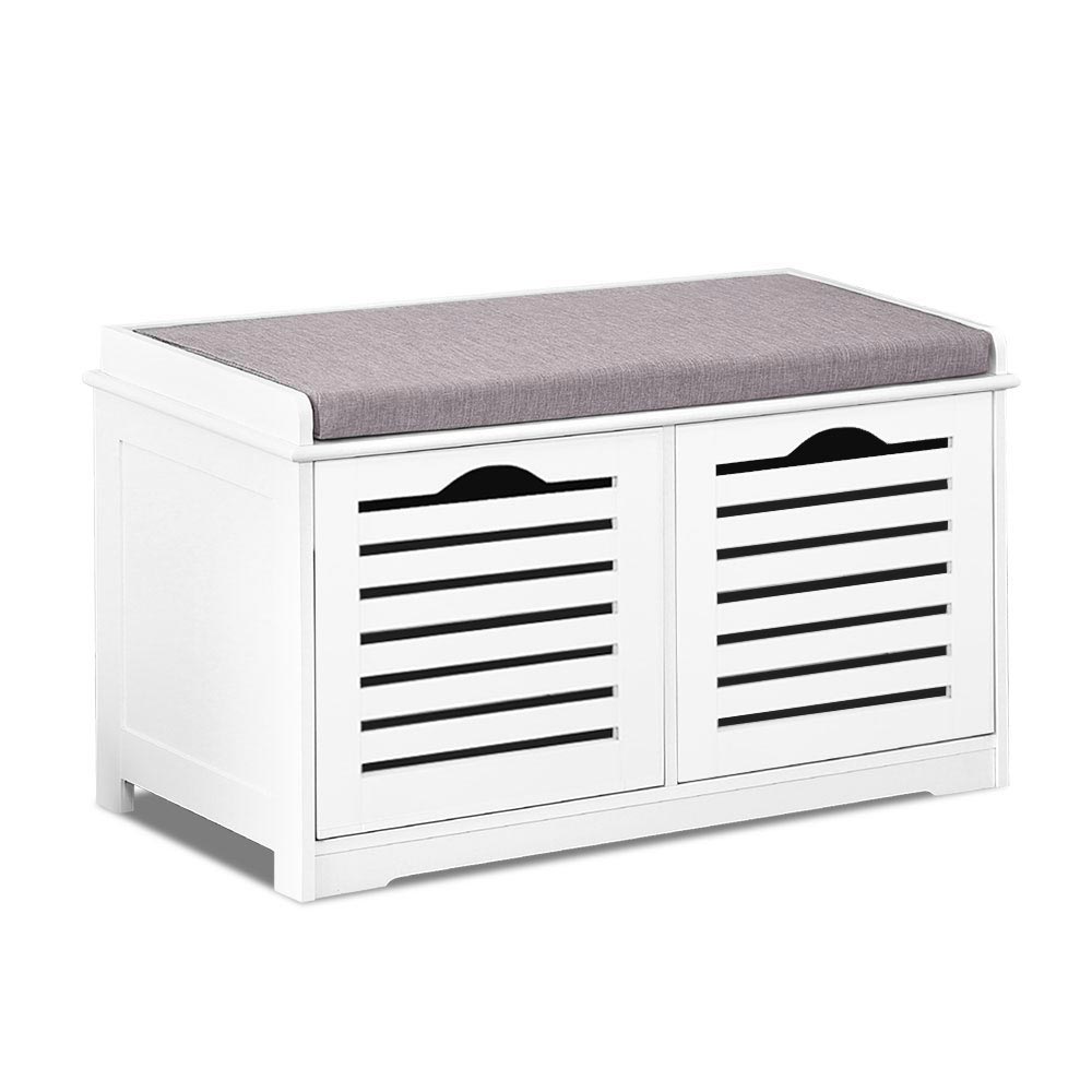 Artiss Shoe Rack Cabinet Bench White Caye FURNI-F-SH127-WH-GY