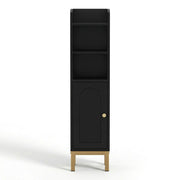 Artiss 2X Bathroom Storage Cabinet Floor Organizer Toilet Corner Adjustable Black FURNI-G-BATH-AZ01-BKX2